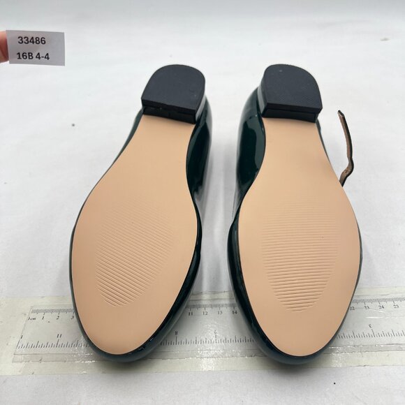 FYS Dark Green Low Block Heel Mary Jane Chic Round Toe Pumps Comfy Dress Shoes - Picture 6 of 7